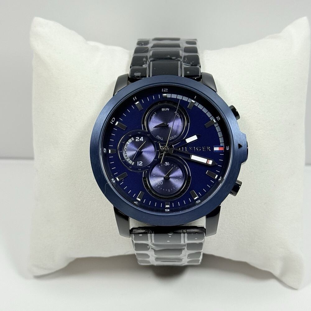Tommy Hilfiger Jameson Multi Blue Dial Black Band Men’s Watch 1792049